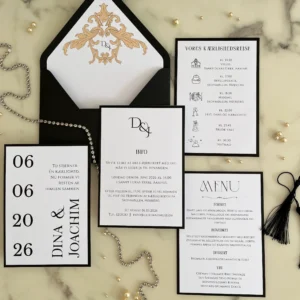 Guru & Muse I Håndlavede invitationer, bordkort og festdekorationer til din fejring