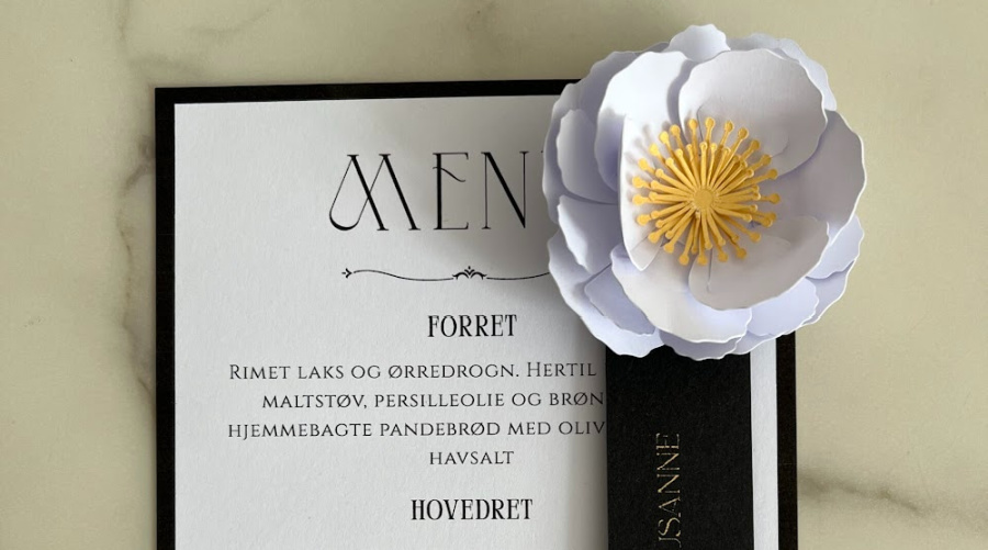 Guru & Muse I Håndlavede invitationer, bordkort og festdekorationer til din fejring