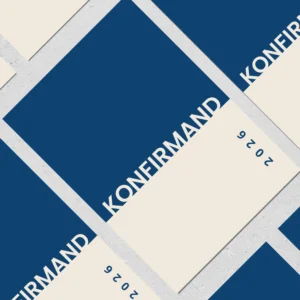 Personlig konfirmationsinvitation i moderne design
