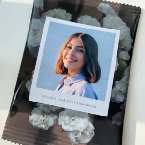 Personlig chipspose med billede - unik gave til konfirmation og fest